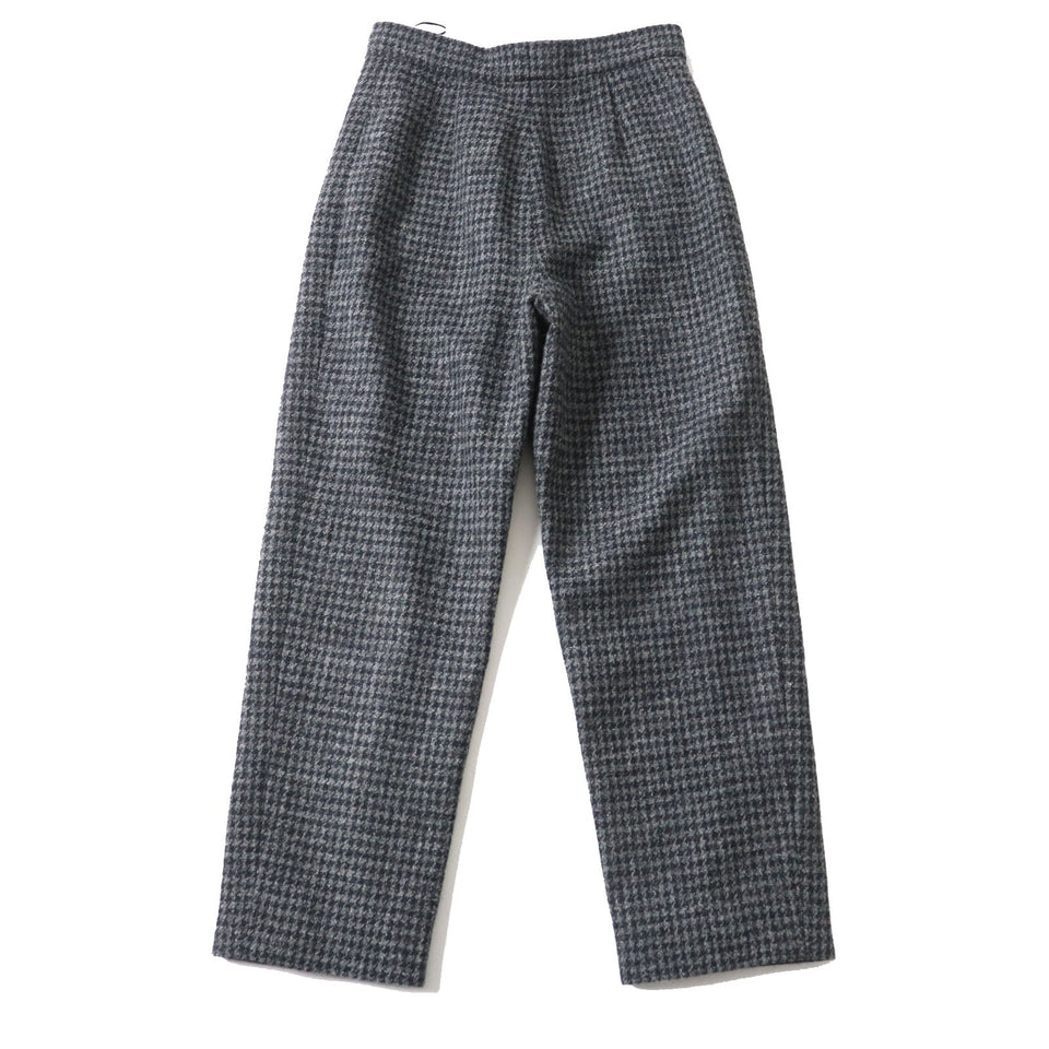 Chanel Wool Tweed Pants COCO Mark Gray 36