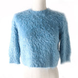 Gucci knit 695655 Main: 82% nylon, Main: 18% wool blue Women XS