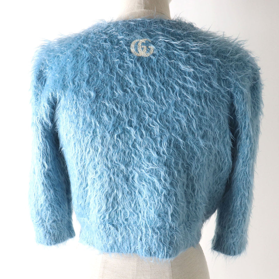Gucci knit 695655 Main: 82% nylon, Main: 18% wool blue Women XS