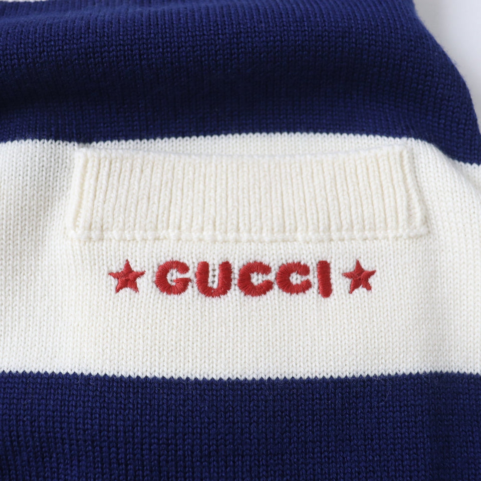 Gucci skirt 691664 Outer: 100% wool, Lining: 95% wool, Lining: 4% nylon, Lining: 1% polyurethane, Embroidery: 100% polyester Ivoryx navy Women XS