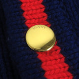 Gucci cardigan 676389 Main: 100% wool, Part: 98% wool, Part: 1% elastane (polyurethane), Part: 1% nylon blue mens L