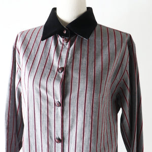 Chanel Long Sleeve Shirt P73409 Gray/Pink/Black