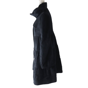 Burberry BLUE LABEL coat Outer material: 50% wool, Outer material: 30% rayon, Outer material: 20% angora, Lining (body): Cupra polyester Lining (sleeve): Polyester black Women 38