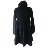 Burberry BLUE LABEL coat Outer material: 50% wool, Outer material: 30% rayon, Outer material: 20% angora, Lining (body): Cupra polyester Lining (sleeve): Polyester black Women 38