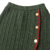 Gucci skirt 713317 Outer fabric: 69% wool, Outer fabric: 15% cotton, Outer fabric: 11% rayon, Outer fabric: 5% nylon, Trimming 1: 100% wool, Trimming 2: 65% wool, 15% cotton, 12% rayon, 7% nylon, 1% polyurethane Green red Women S