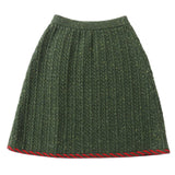Gucci skirt 713317 Outer fabric: 69% wool, Outer fabric: 15% cotton, Outer fabric: 11% rayon, Outer fabric: 5% nylon, Trimming 1: 100% wool, Trimming 2: 65% wool, 15% cotton, 12% rayon, 7% nylon, 1% polyurethane Green red Women S