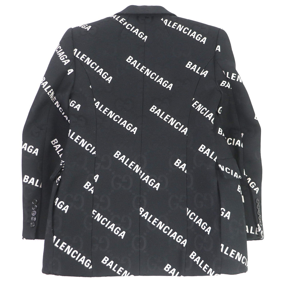 Gucci tailored jacket 676014 Outer: 70% cotton, Outer: 30% polyester, Lining: 100% rayon black The Hacker Jumbo GG Jacket mens 48