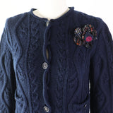 Chanel Cashmere Cable Knit igan Navy