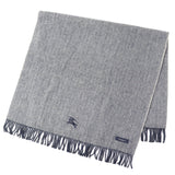 Burberry LONDON Scarf Main: 100% wool Gray navy unisex(Unisex)
