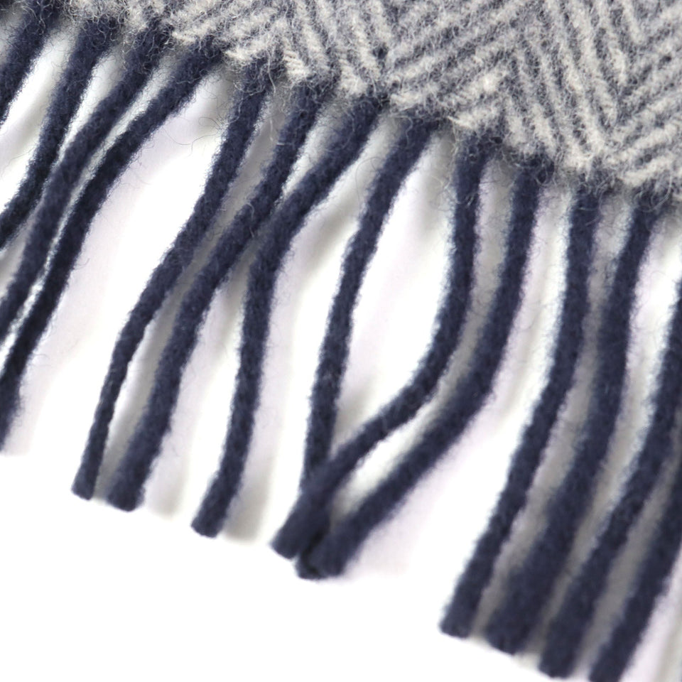 Burberry LONDON Scarf Main: 100% wool Gray navy unisex(Unisex)