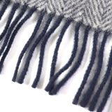 Burberry LONDON Scarf Main: 100% wool Gray navy unisex(Unisex)