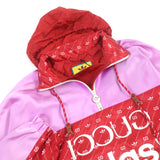 Gucci Mountain Hoodie 691429 Main: 100% acetate, Main2: 100% polyester, Main3: 100% nylon, Applique: 65% rayon, 35% cotton, Leather: Cowhide multicolor mens 44