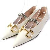 Gucci pumps 621161 Main: Leather Ivory Women 35 1/2