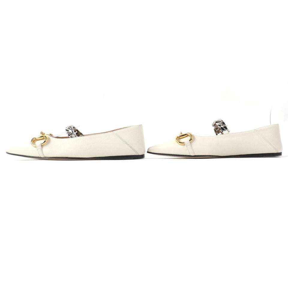 Gucci pumps 621161 Main: Leather Ivory Women 35 1/2