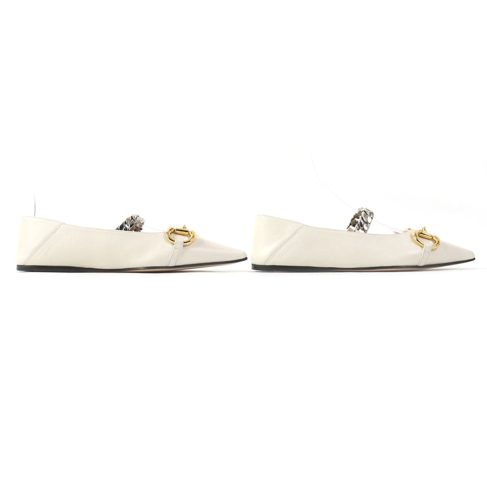 Gucci pumps 621161 Main: Leather Ivory Women 35 1/2