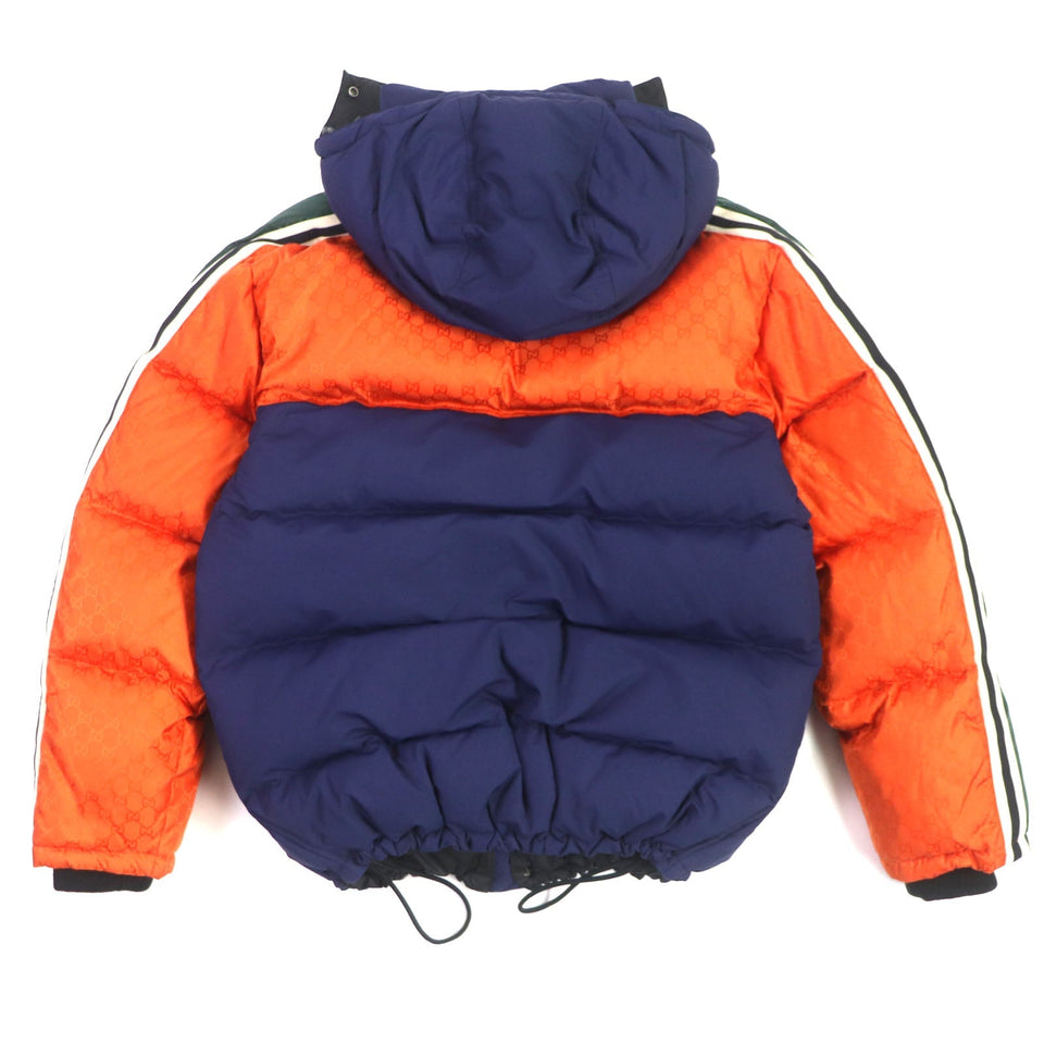 Gucci Down jacket 598728 Outer: 100% nylon, Part: 100% nylon, Lining: 100% nylon, Filling: 100% polyester, Rib part: 100% wool, Filling: 90% down, 10% feather Orange navy mens 46