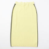 Gucci Long skirt 697710 Outer material: 54% rayon, Outer material: 27% polyester, Outer material: 2% polyurethane, Part: 100% polyester Yellow black Women L (175/74Y)