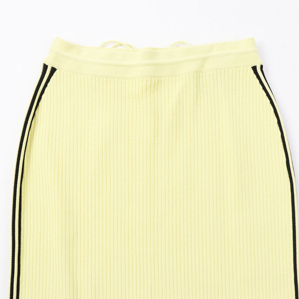 Gucci Long skirt 697710 Outer material: 54% rayon, Outer material: 27% polyester, Outer material: 2% polyurethane, Part: 100% polyester Yellow black Women L (175/74Y)