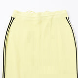 Gucci Long skirt 697710 Outer material: 54% rayon, Outer material: 27% polyester, Outer material: 2% polyurethane, Part: 100% polyester Yellow black Women L (175/74Y)