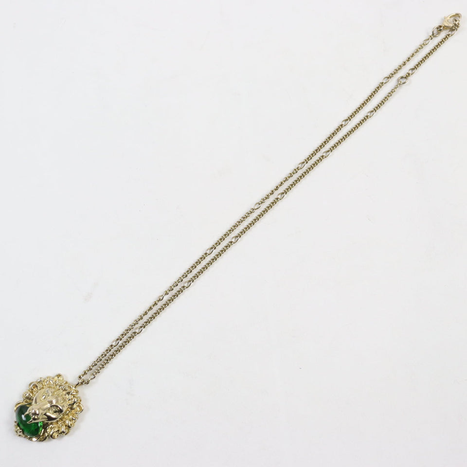 Gucci Necklace Main: Gold Plated Part: Color Stone Gold green 412885 mens