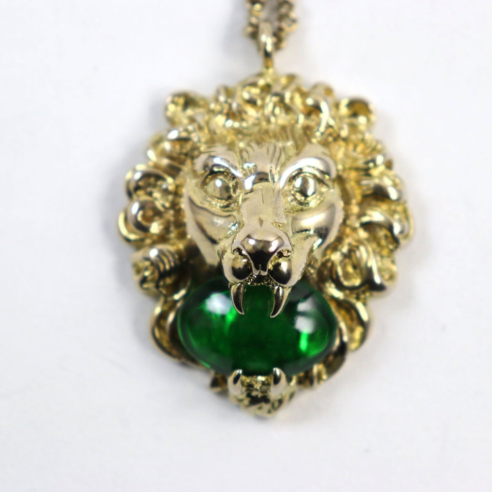 Gucci Necklace Main: Gold Plated Part: Color Stone Gold green 412885 mens