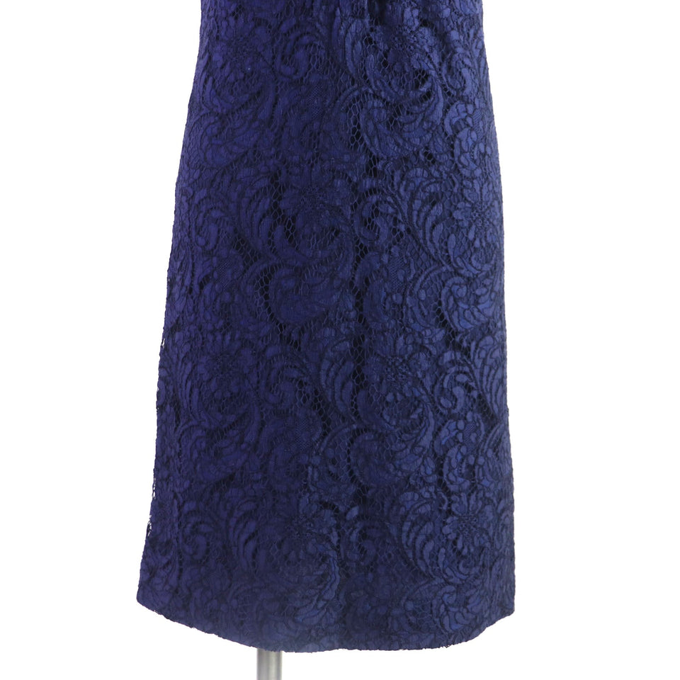 Burberry LONDON one piece Outer: 69% cotton, 22% viscose, 9% nylon; Lining: 100% polyester Navy Women 36