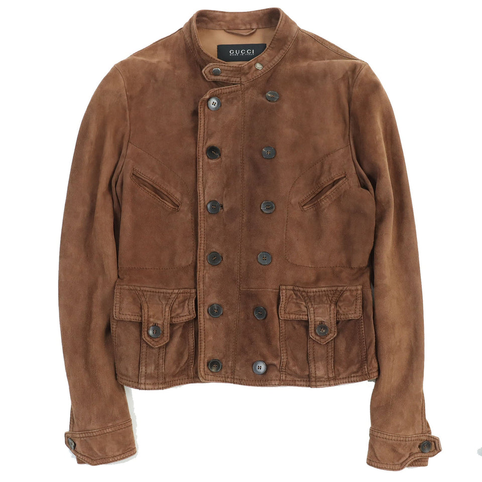 Gucci leather jacket Main: Suede Brown mens 50