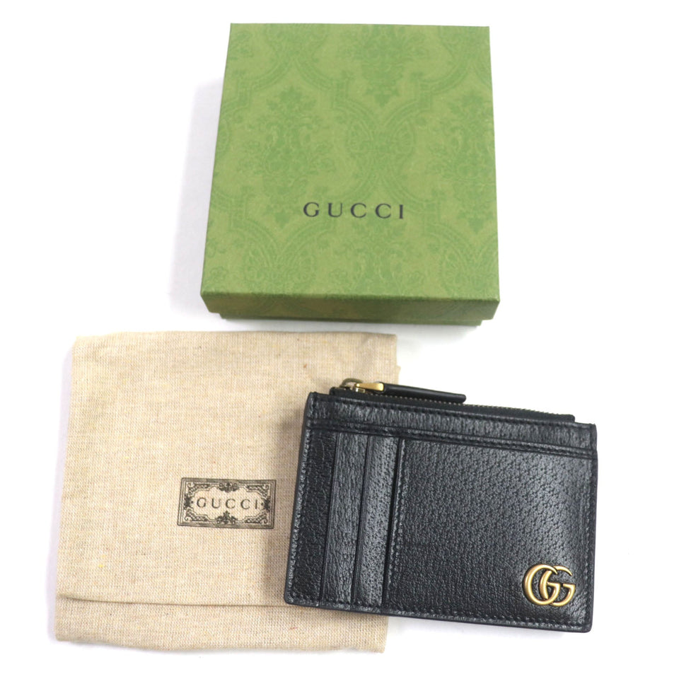 Gucci Card Case 657589 Main: Leather black mens