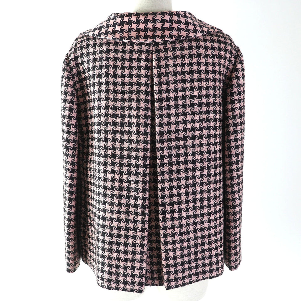 Gucci tailored jacket 674323 Main: 90% wool, Main: 10% polyamide (nylon), Lining: 100% silk Pink black Women 40