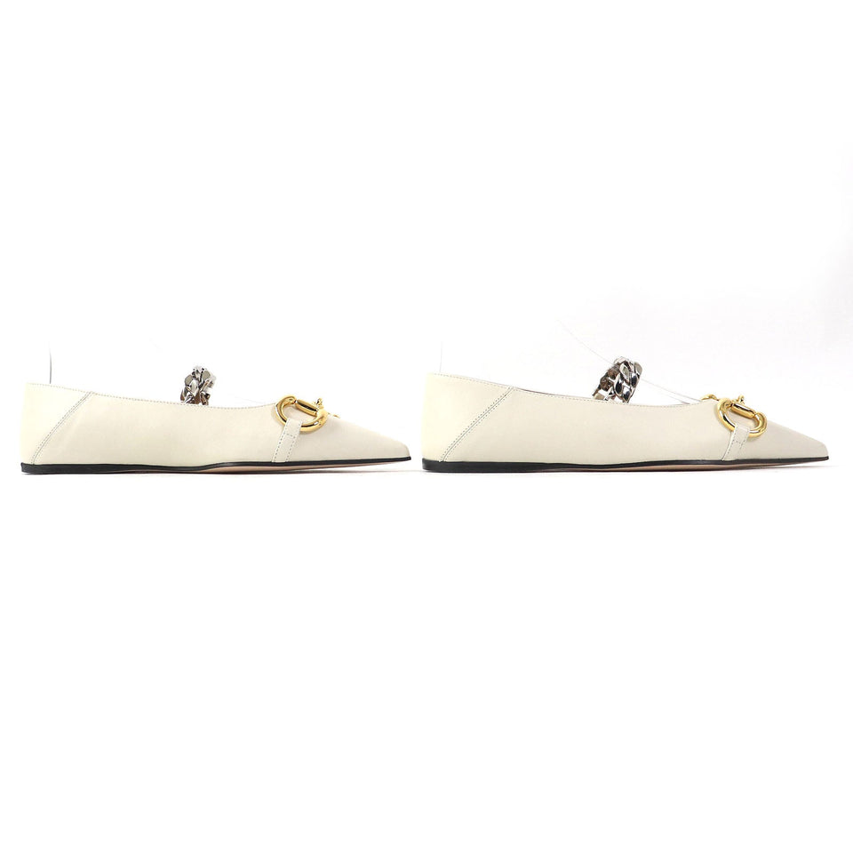 Gucci pumps 621161 Main: Leather Ivory Women 35 1/2