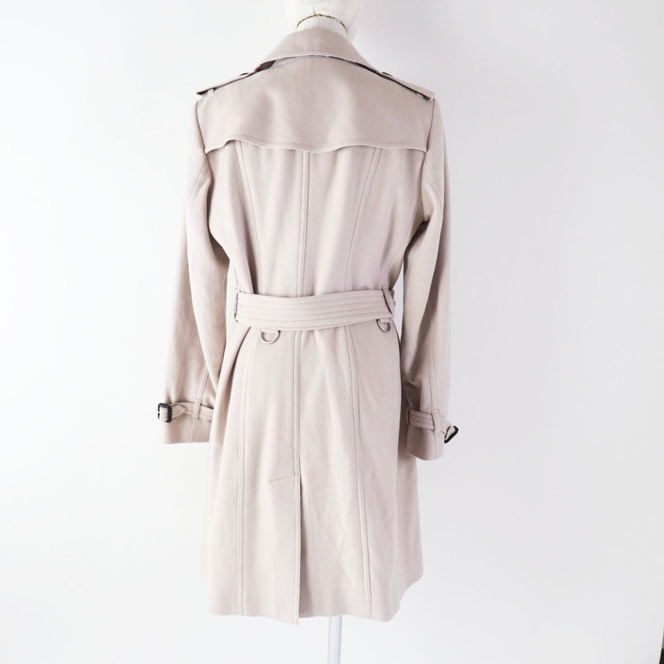Burberry trench coat Outer: 100% cashmere, Lining: 100% cupra, Part: 100% wool, Sleeve lining: 100% viscose Light pink beige SANDRINGHAM Sandringham Women 44