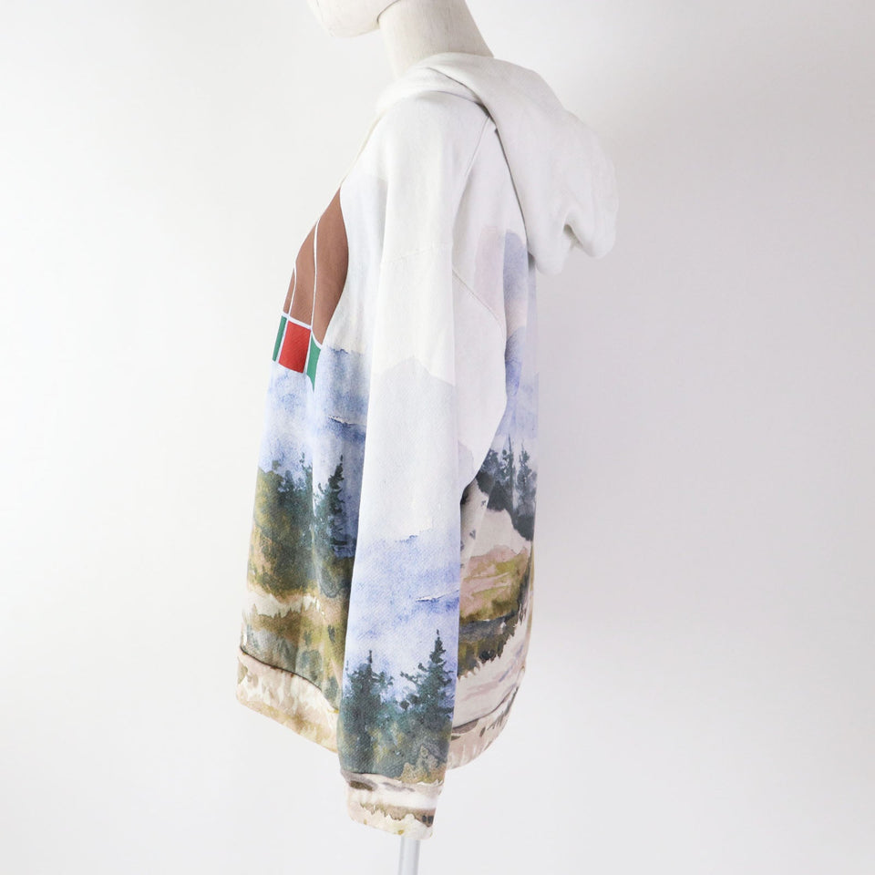 Gucci Hoodie 672474 Main: 100% cotton Multi Trail Print sweatshirt Trail Print mens(Unisex) S