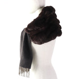 Gucci Stall Main: 100% cashmere, Fur: 100% lapin Brown Women