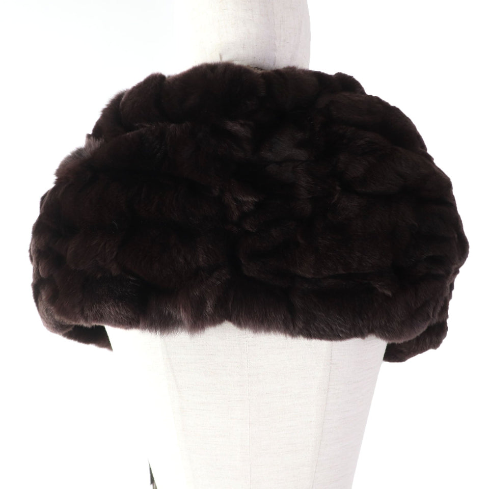 Gucci Stall Main: 100% cashmere, Fur: 100% lapin Brown Women