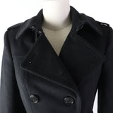Burberry trench coat Main: 80% wool, Main: 20% cashmere, Lining: 50% acetate, Lining: 50% viscose (rayon), Sleeve lining: 60% acetate, : 40% cupra black Women 34
