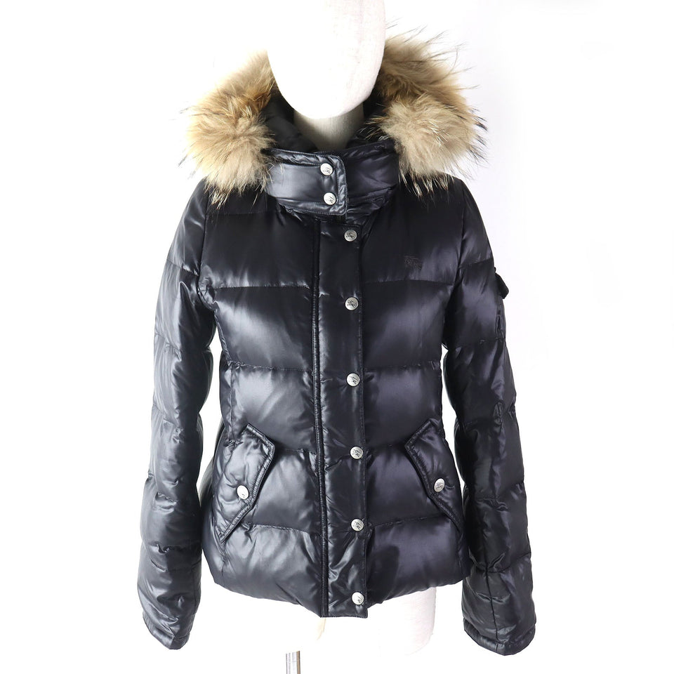 Burberry BLUE LABEL Down jacket Nylon Black type 38
