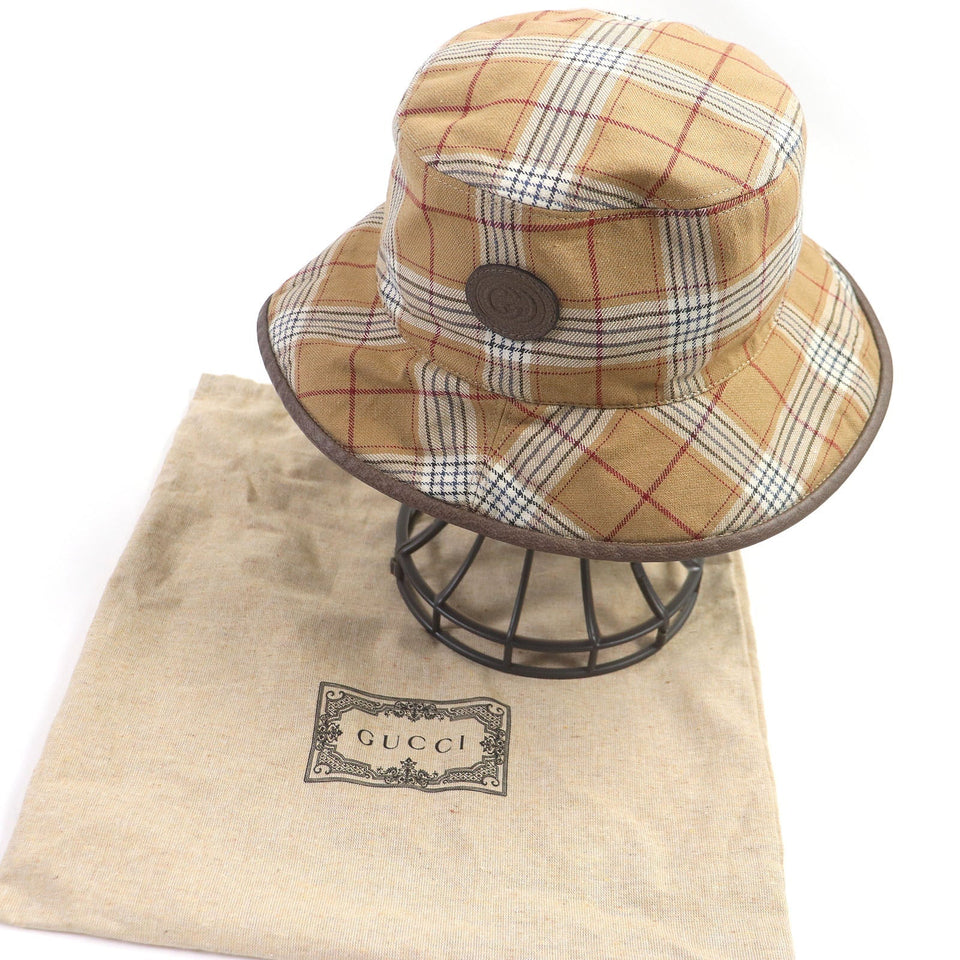 Gucci Other hats 700851 Outer: 54% wool, Outer: 46% linen, Lining: 68% polyester, Lining: 16% cotton, Lining: 16% nylon beige mens