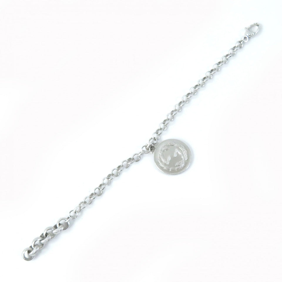 Gucci bracelet 433499 Mainï¿½FAG925 Silver Interlocking G BEE Coin Women 18