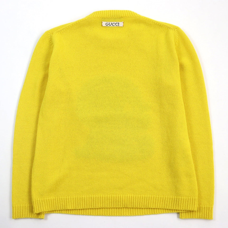 Gucci knit 655654 XKBVZ Outer: 100% wool, part: 37% cotton, part: 37% rayon, part: 26% polyester yellow Women S