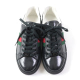 Gucci Low cut sneakers 760774 Main: Leather black Ace Web stripe women's sneakers Women 35