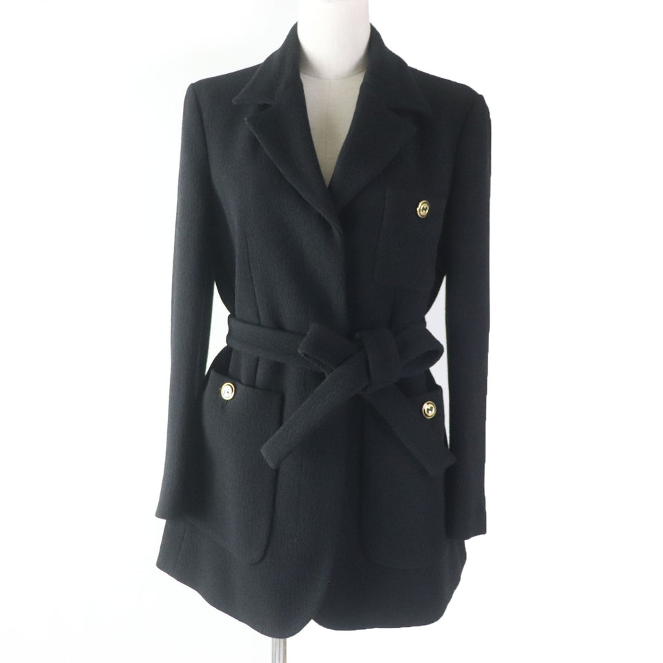 Gucci coat 619253 Main: 100% wool, Lining: 100% rayon black Women 42