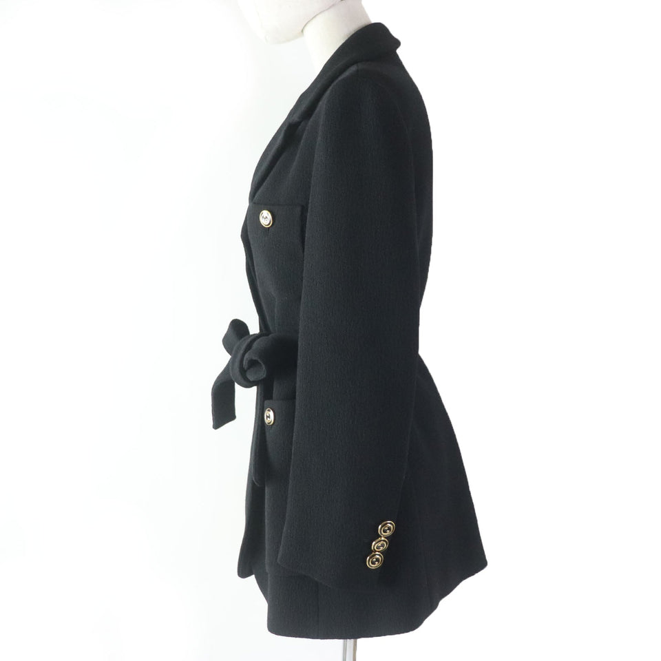 Gucci coat 619253 Main: 100% wool, Lining: 100% rayon black Women 42