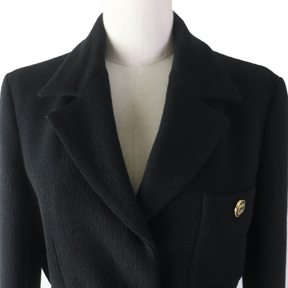 Gucci coat 619253 Main: 100% wool, Lining: 100% rayon black Women 42
