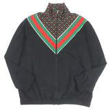 Gucci Track jacket 575734 Outer: 55% polyester, Outer: 45% cotton, Lining: 100% polyester, Part: 100% nylon black mens M