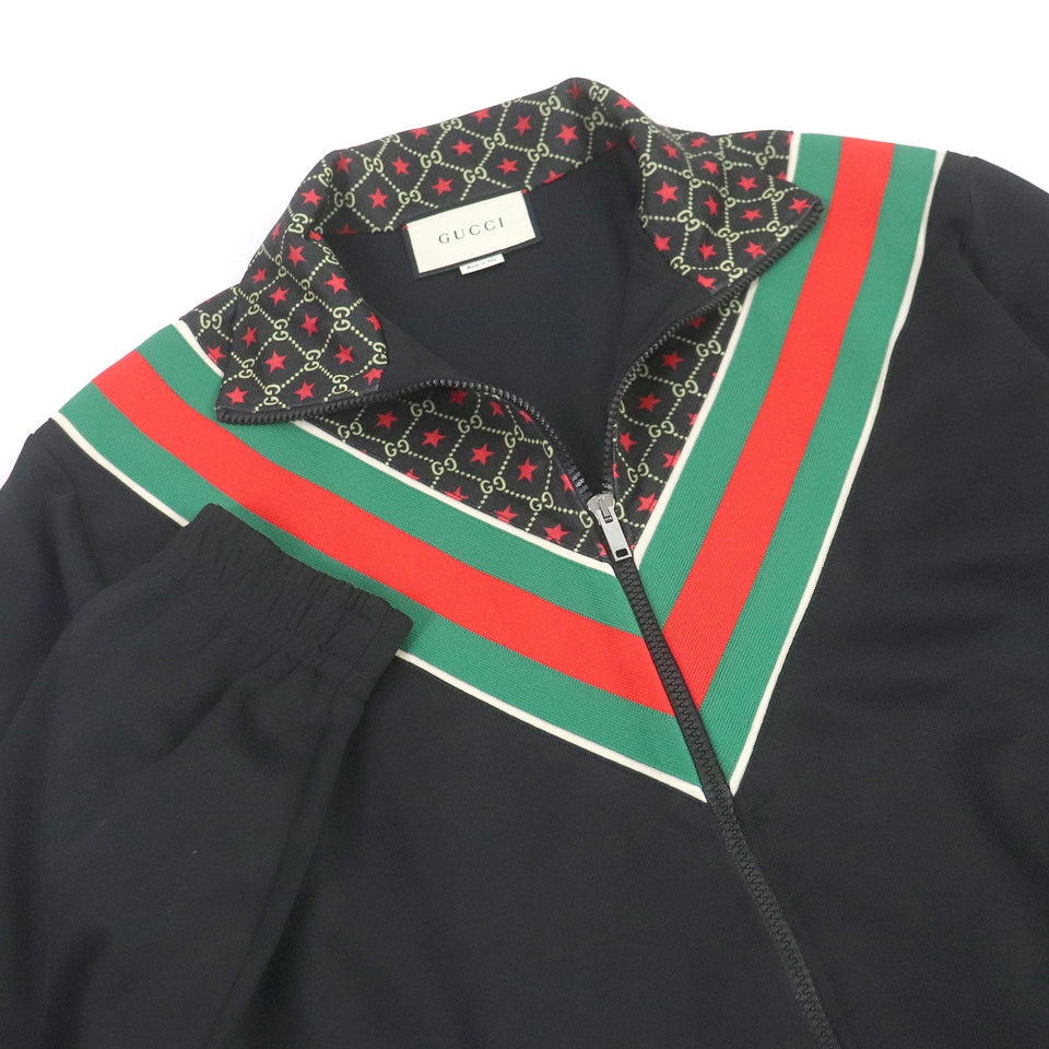 Gucci Track jacket 575734 Outer: 55% polyester, Outer: 45% cotton, Lining: 100% polyester, Part: 100% nylon black mens M