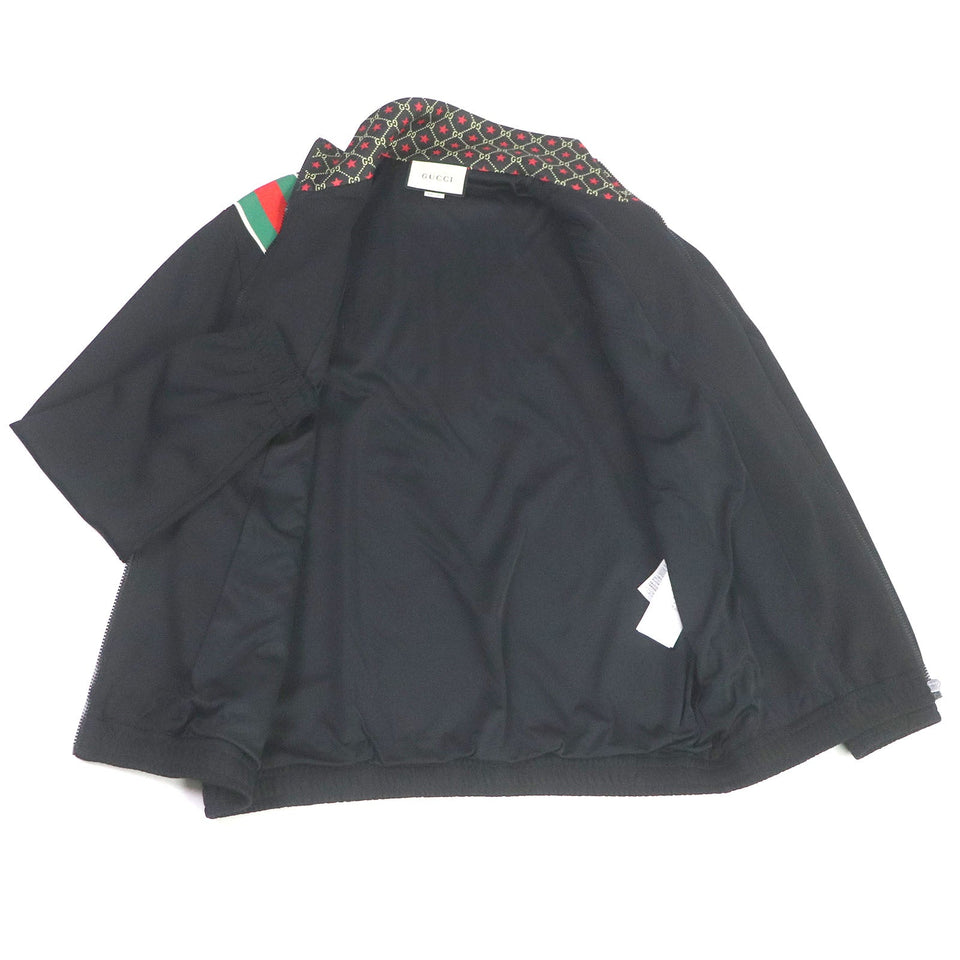 Gucci Track jacket 575734 Outer: 55% polyester, Outer: 45% cotton, Lining: 100% polyester, Part: 100% nylon black mens M