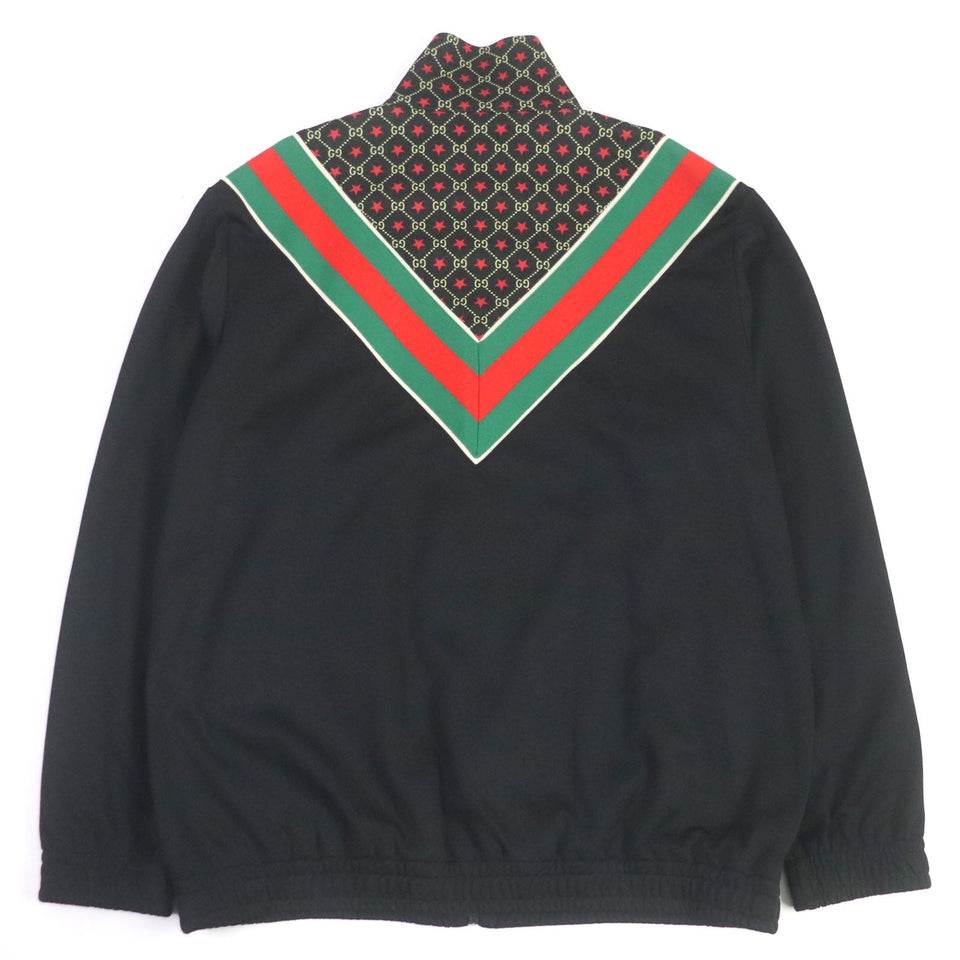 Gucci Track jacket 575734 Outer: 55% polyester, Outer: 45% cotton, Lining: 100% polyester, Part: 100% nylon black mens M