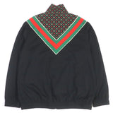 Gucci Track jacket 575734 Outer: 55% polyester, Outer: 45% cotton, Lining: 100% polyester, Part: 100% nylon black mens M