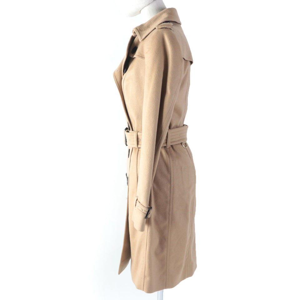 Burberry trench coat Main: 100% cashmere, Part: 66% wool, Part: 22% nylon, Part: 12% cashmere, Lining: 100% viscose (rayon), Lining (sleeve lining): 100% viscose beige SANDRINGHAM Sandringham Women 38