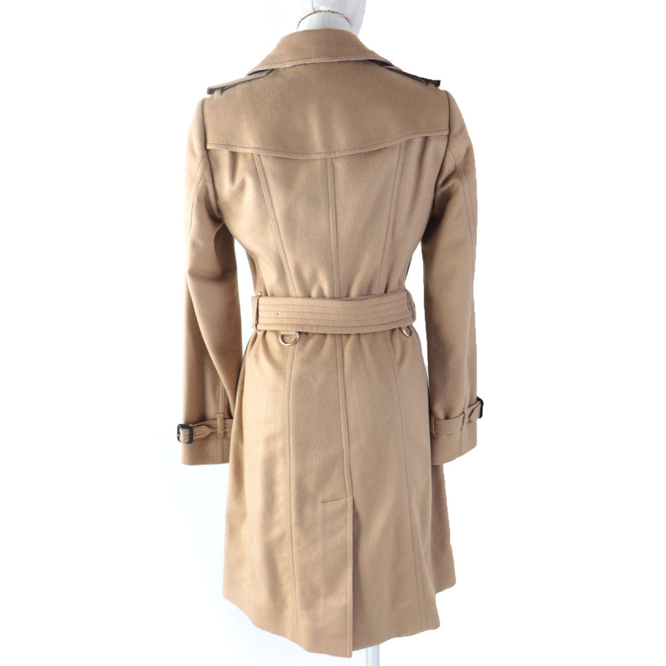 Burberry trench coat Main: 100% cashmere, Part: 66% wool, Part: 22% nylon, Part: 12% cashmere, Lining: 100% viscose (rayon), Lining (sleeve lining): 100% viscose beige SANDRINGHAM Sandringham Women 38